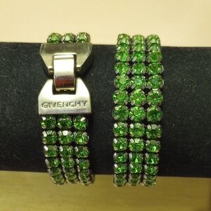 Givenchy Green Crystal Bracelet